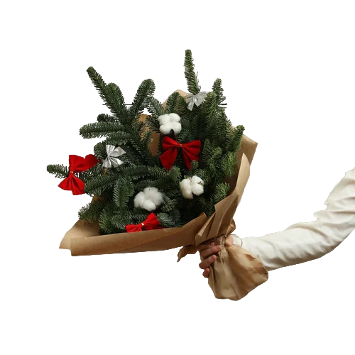 Букет цветов "Новогодний букет Елочка" Букет цветов "Новогодний букет Елочка"